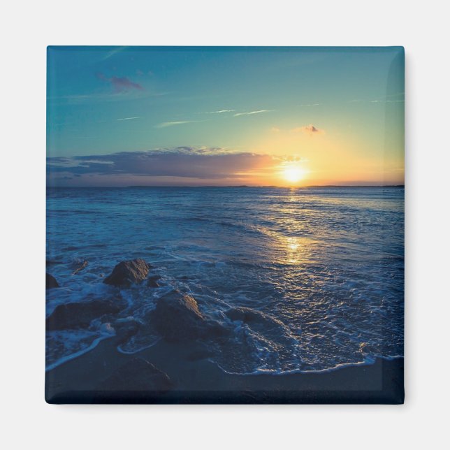 Ocean Horizon Sunset Magnet (Front)