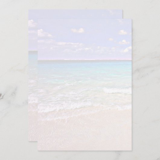 Ocean Horizon Tropical Scenic Blank Paper (Front/Back)