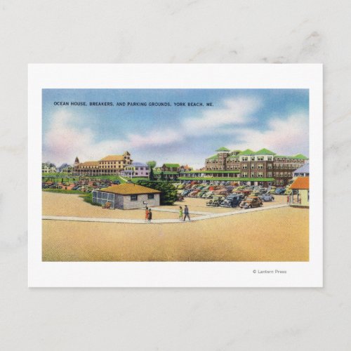 Ocean House Breakers and Parking Grounds Postcard