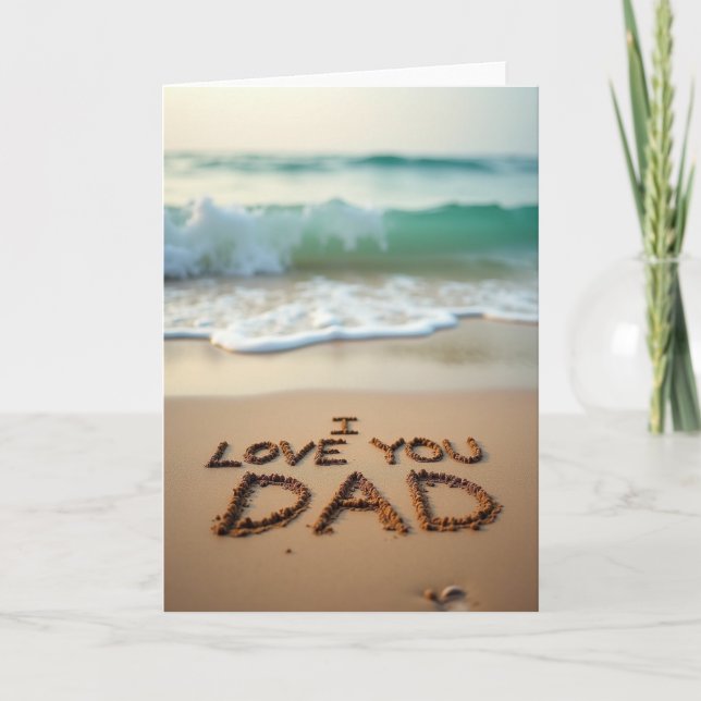 Ocean I Love You Dad Sand Card (Front)