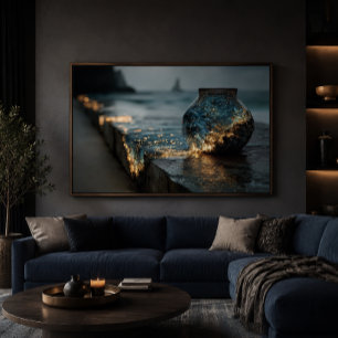 Ocean in a Jar 36x24 Gallery Wrap (