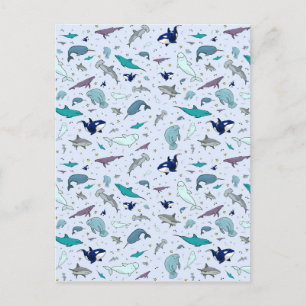 Ocean in Blue Postcard