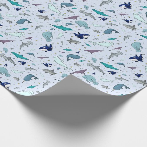 Ocean in Blue Wrapping Paper