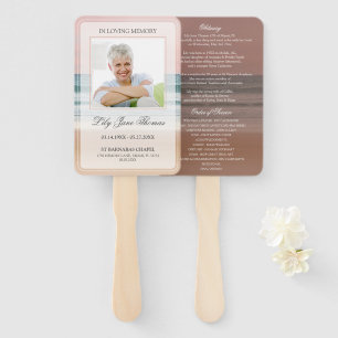 Ocean In Loving Memory Funeral Program Hand Fan