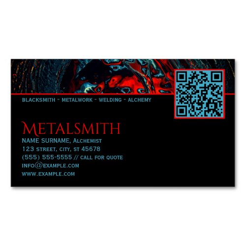 Ocean Inferno Metalsmith Welding Business Card Magnet