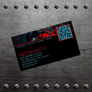 Ocean Inferno Metalsmith Welding Business Card Magnet