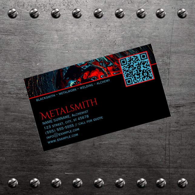 Ocean Inferno Metalsmith Welding Business Card Magnet (Creator Uploaded)