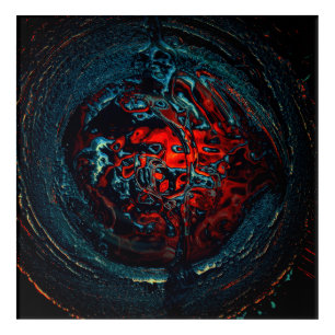 Ocean Inferno Red Glow Acrylic Print