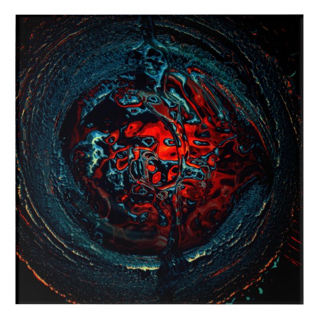 Ocean Inferno Red Glow Acrylic Print (Front)