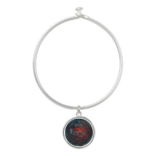 Ocean Inferno Red Glow Bangle Bracelet