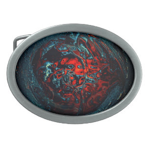 Ocean Inferno Red Glow Belt Buckle