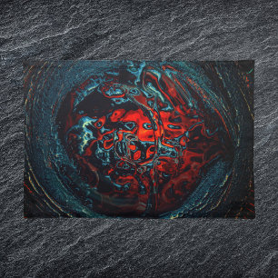Ocean Inferno Red Glow Cloth Placemat