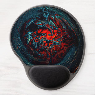 Ocean Inferno Red Glow Gel Mouse Pad