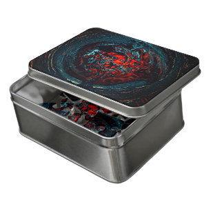Ocean Inferno Red Glow Jigsaw Puzzle