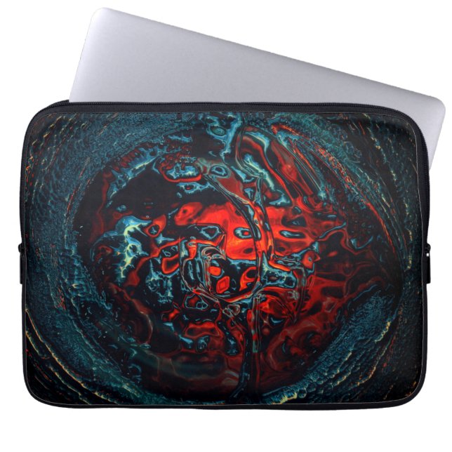 Ocean Inferno Red Glow Laptop Sleeve (Front)
