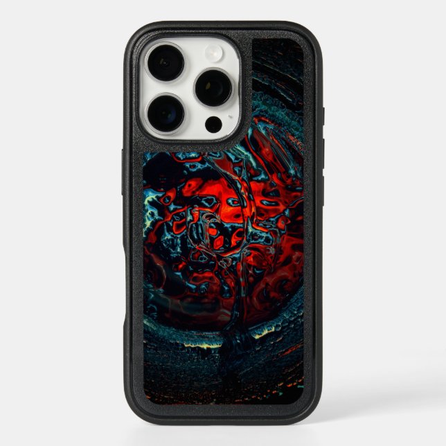 Ocean Inferno Red Glow Otterbox iPhone Case (Back)