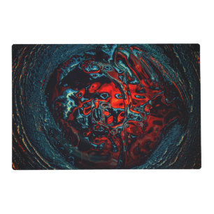 Ocean Inferno Red Glow Placemat