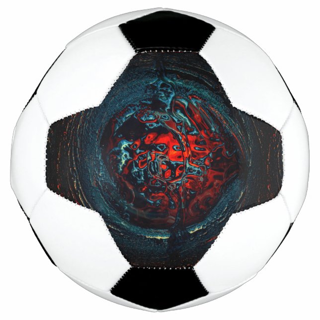 Ocean Inferno Red Glow Soccer Ball (Front)