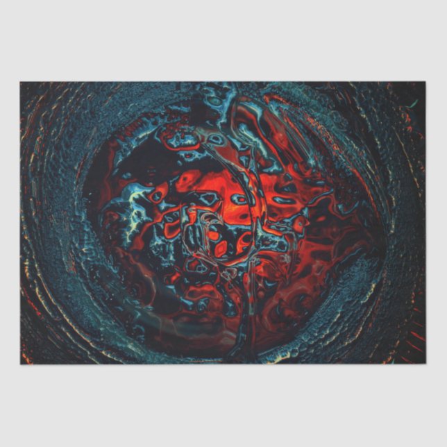 Ocean Inferno Red Glow Tissue Paper (Front)