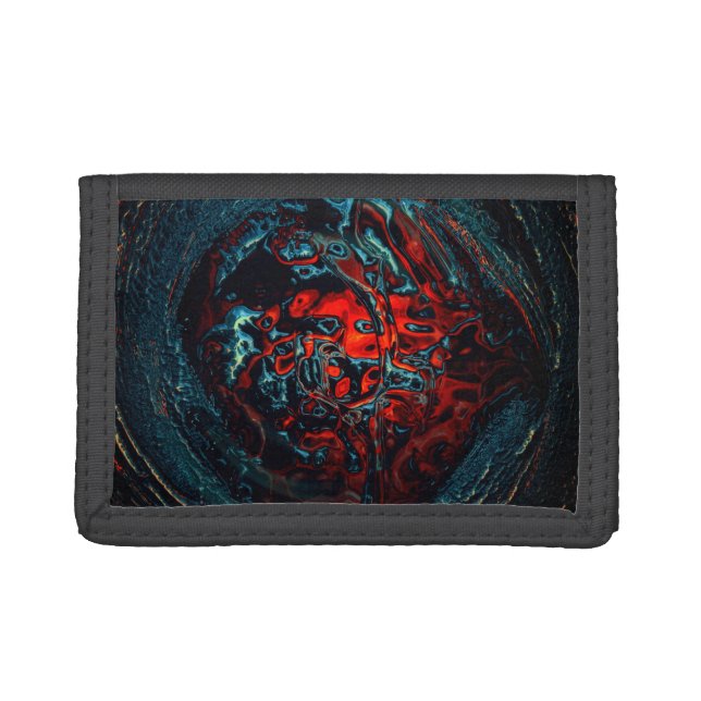 Ocean Inferno Red Glow Tri-fold Wallet (Front)