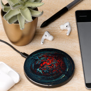 Ocean Inferno Red Glow Wireless Charger