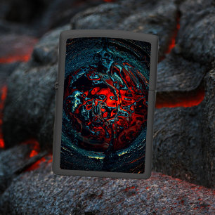 Ocean Inferno Red Glow Zippo Lighter