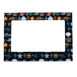 Ocean Inhabitants Pattern 1 Magnetic Frame