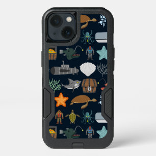 Ocean Inhabitants Pattern 1 iPhone 13 Case