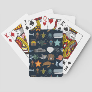 Ocean Inhabitants Pattern 1 Poker Cards