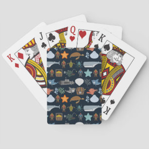 Ocean Inhabitants Pattern 1 Poker Cards