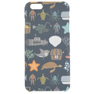 Ocean Inhabitants Pattern 1 Clear iPhone 6 Plus Case
