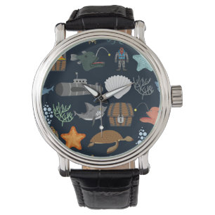 Ocean Inhabitants Pattern 1 Watch