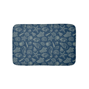 Ocean Inhabitants Pattern 2 Bathroom Mat