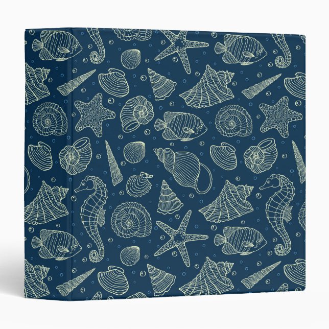 Ocean Inhabitants Pattern 2 Binder (Front/Spine)