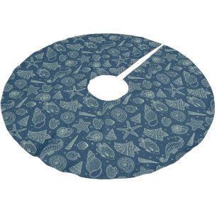 Ocean Inhabitants Pattern 2 Brushed Polyester Tree Skirt
