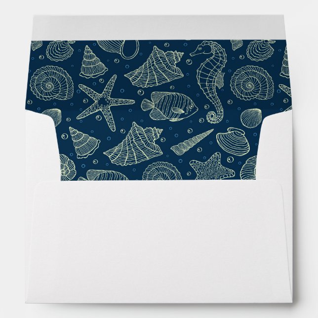 Ocean Inhabitants Pattern 2 Envelope (Back (Bottom))