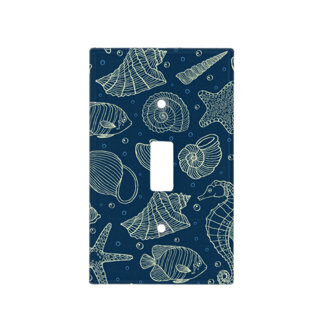 Ocean Inhabitants Pattern 2 Light Switch Cover (Front)