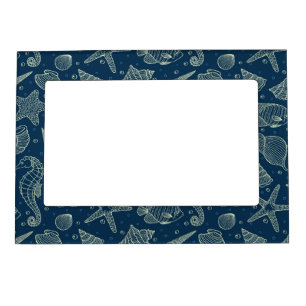 Ocean Inhabitants Pattern 2 Magnetic Picture Frame