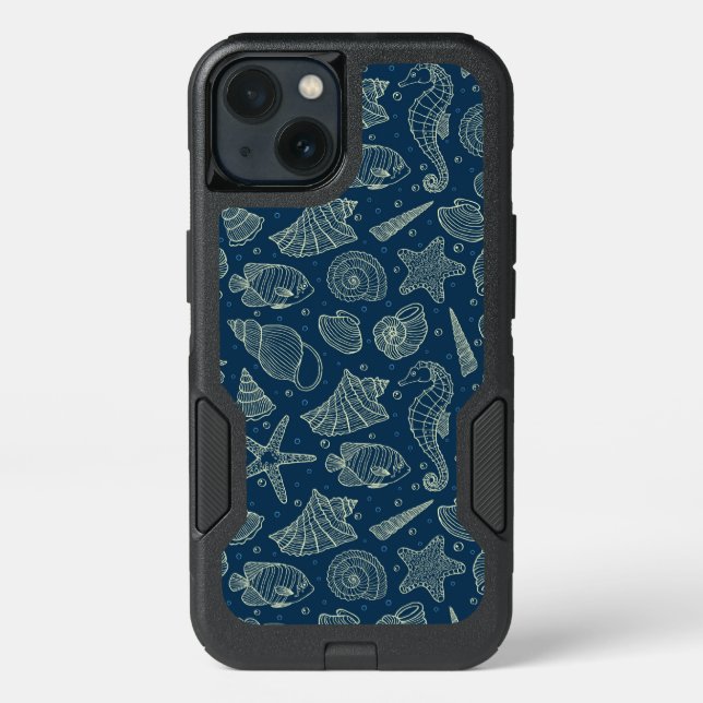 Ocean Inhabitants Pattern 2 Otterbox iPhone Case (Back)