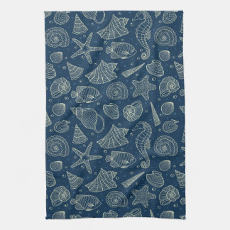 Ocean Inhabitants Pattern 2 Towel