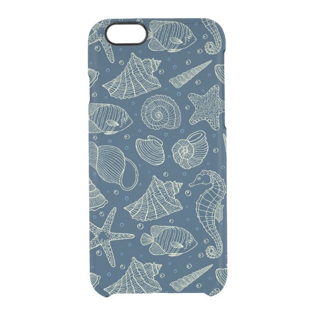 Ocean Inhabitants Pattern 2 Uncommon iPhone Case (Back)