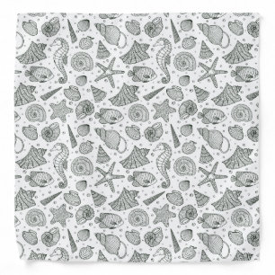 Ocean Inhabitants Pattern 3 Bandana