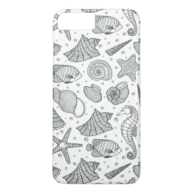 Ocean Inhabitants Pattern 3 Case-Mate iPhone Case (Back)