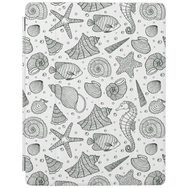 Ocean Inhabitants Pattern 3 iPad Smart Cover (Front)