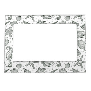 Ocean Inhabitants Pattern 3 Magnetic Photo Frame