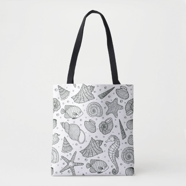 Ocean Inhabitants Pattern 3 Tote Bag (Front)