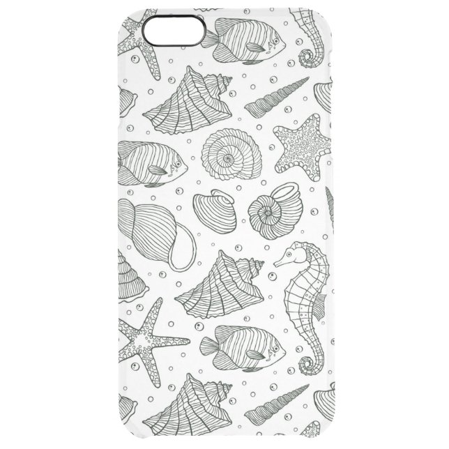Ocean Inhabitants Pattern 3 Uncommon iPhone Case (Back)