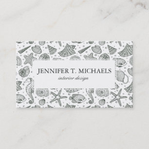 Ocean Inhabitants Pattern Business Card