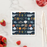 Ocean Inhabitants Pattern Napkins