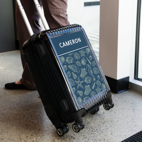 Ocean Inhabitants Pattern  Personalize Luggage